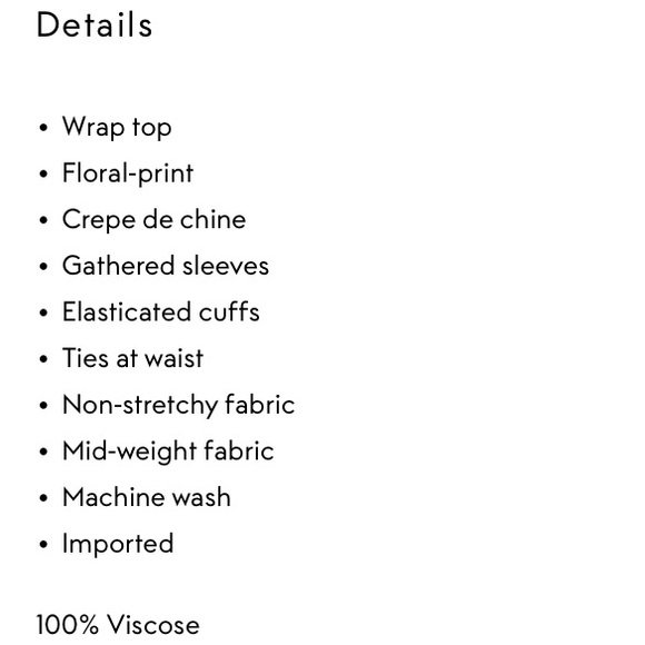 NWT!! GANNI Floral-print crepe de chine wrap top - Picture 7 of 12